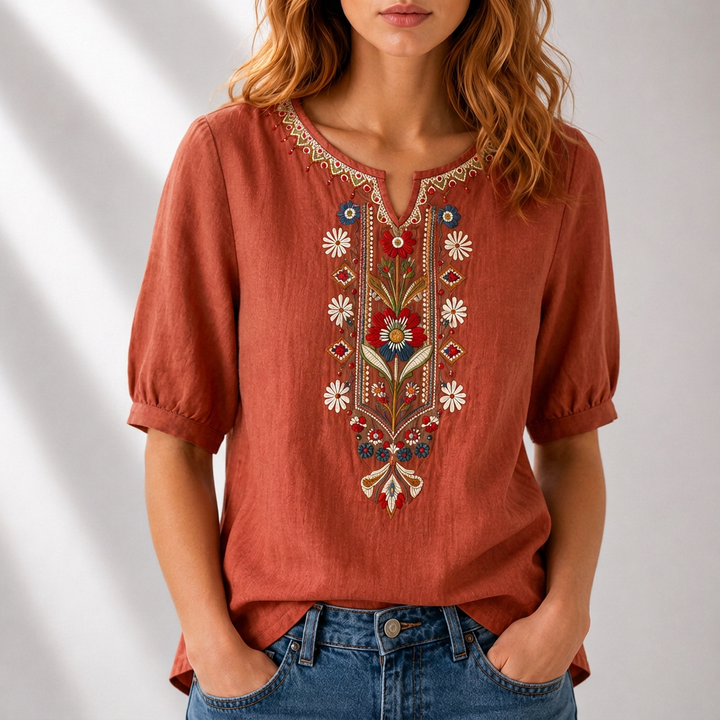 Lydia | Floral Embroidered Blouse