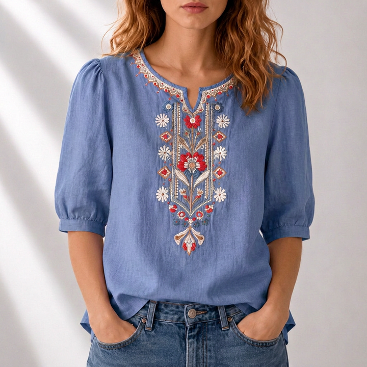 Lydia | Floral Embroidered Blouse