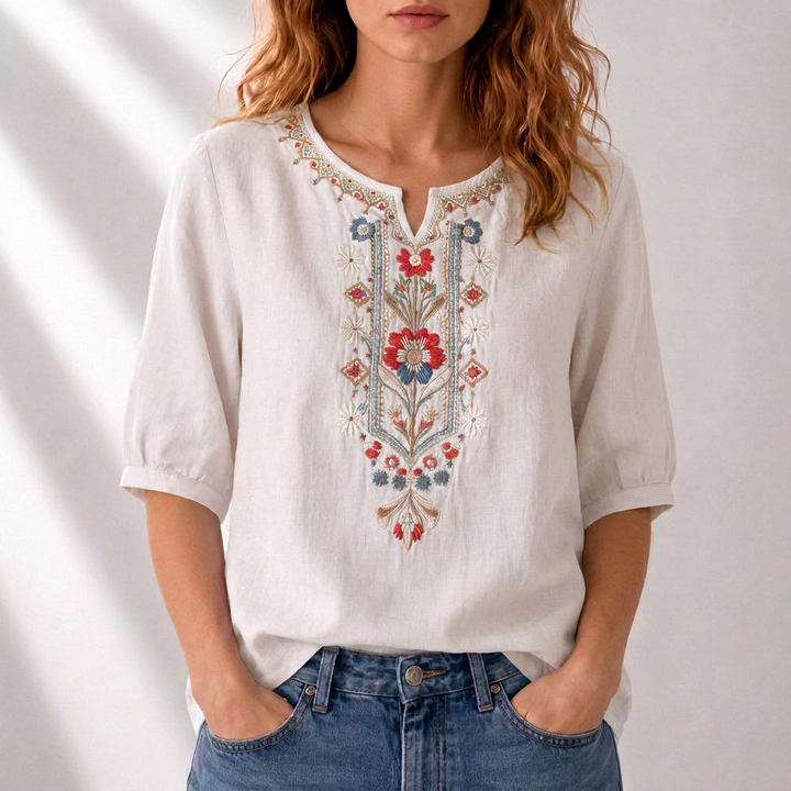 Lydia | Floral Embroidered Blouse