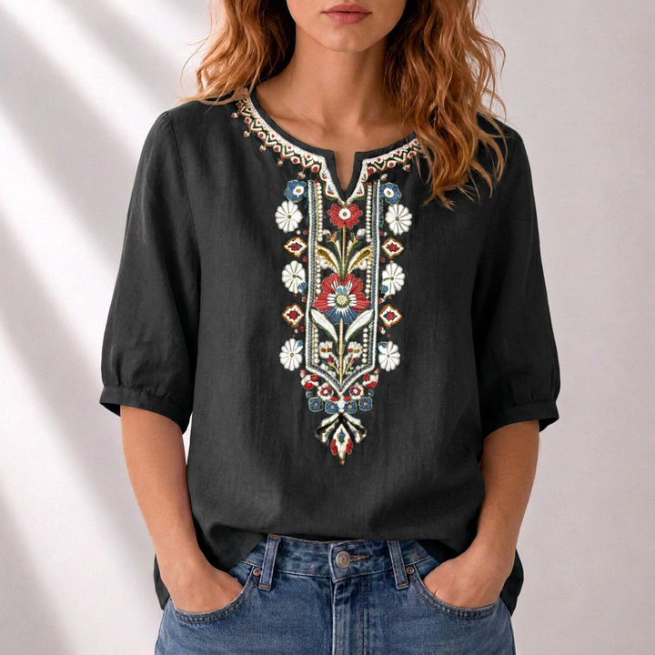 Lydia | Floral Embroidered Blouse