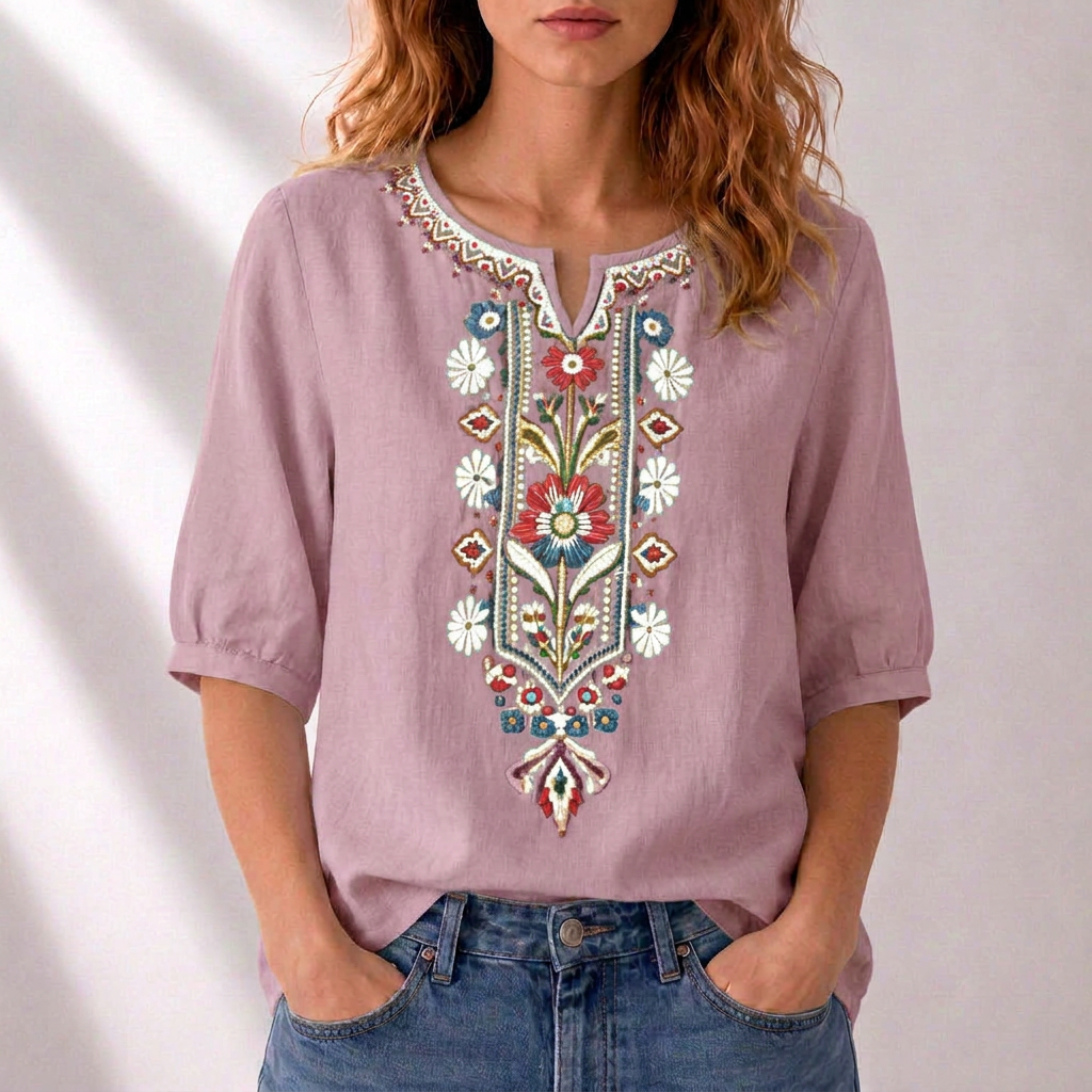 Lydia | Floral Embroidered Blouse