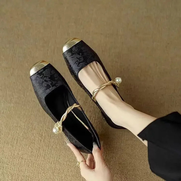 Camille | Vintage Braided Pearl Shoe