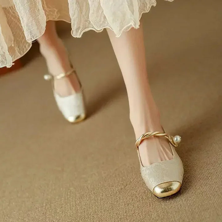 Camille | Vintage Braided Pearl Shoe
