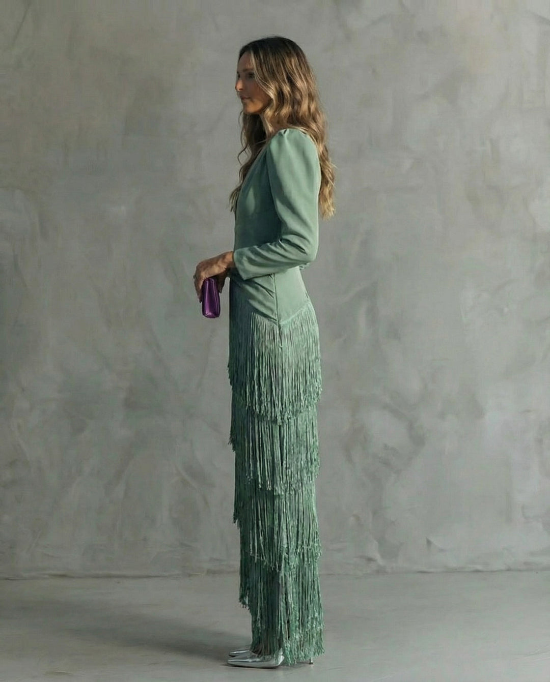 Sylvia | Midi Dress With Fringe