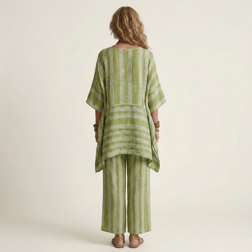 Aurelia | Linen Striped Set