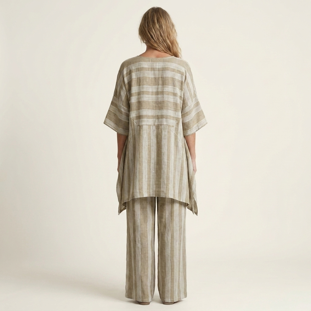 Aurelia | Linen Striped Set
