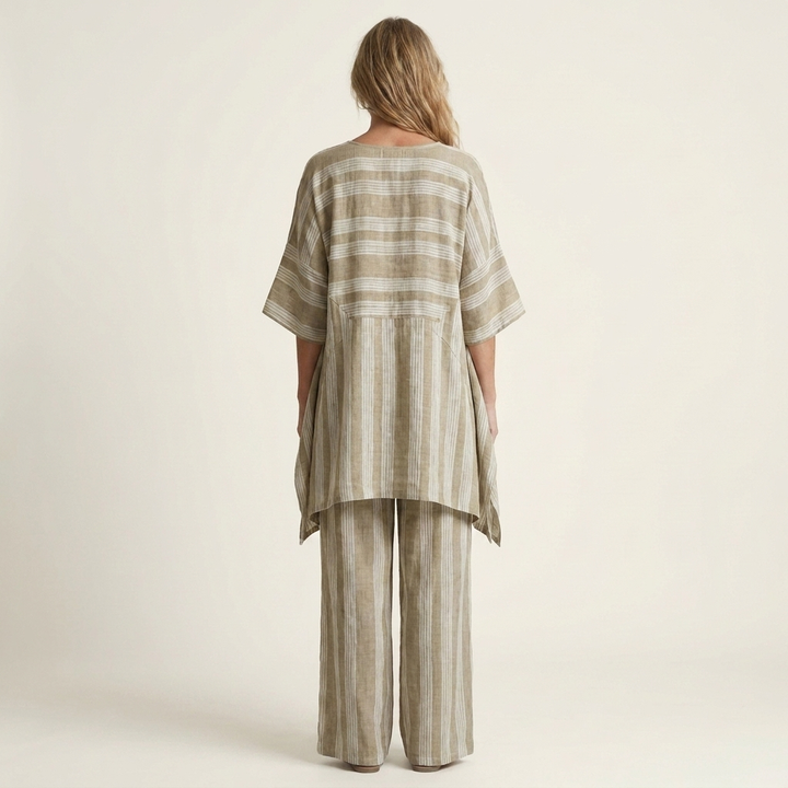Aurelia | Linen Striped Set