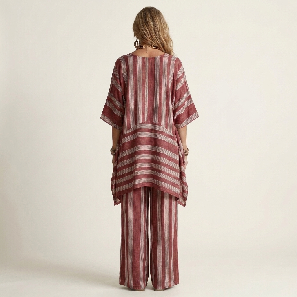 Aurelia | Linen Striped Set