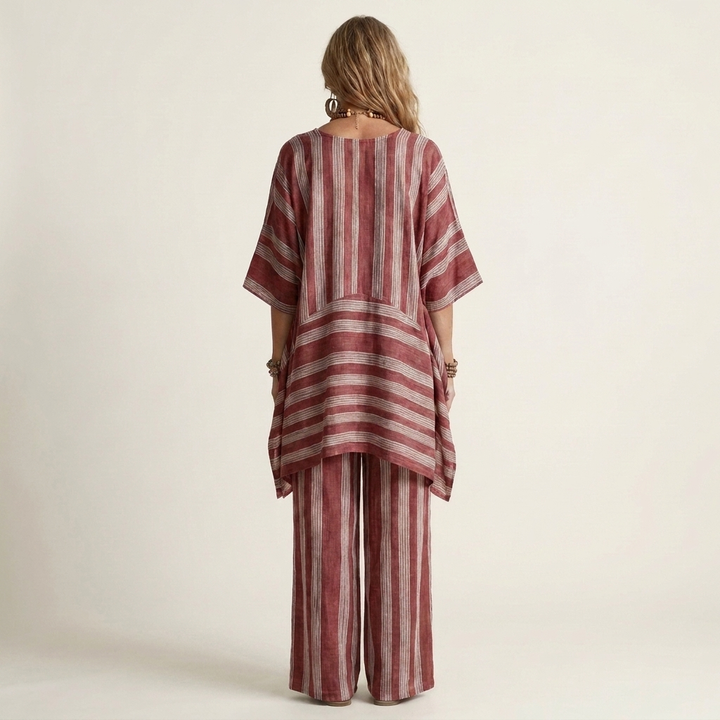Aurelia | Linen Striped Set