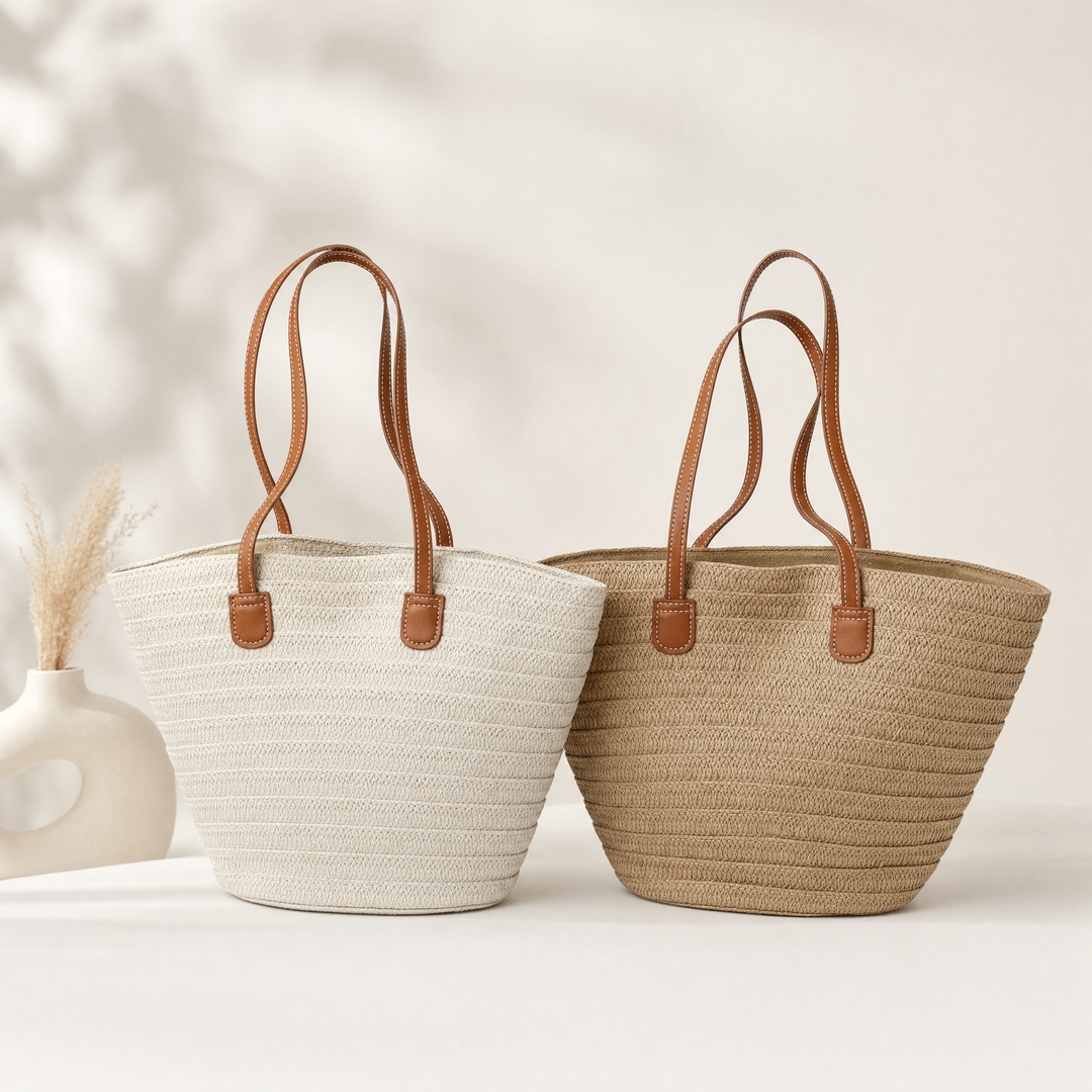 The Estelle™ | Classic Handwoven Market Tote