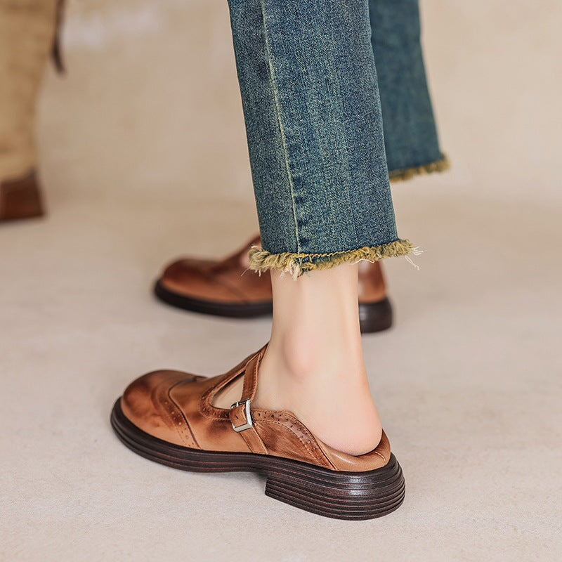 Sabrina | Leather Mary Janes