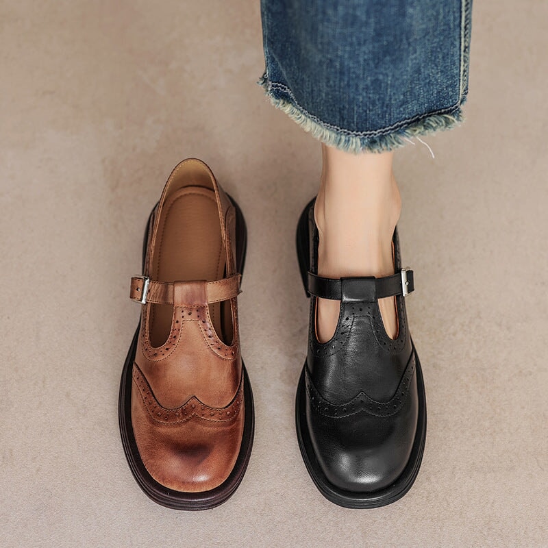 Sabrina | Leather Mary Janes
