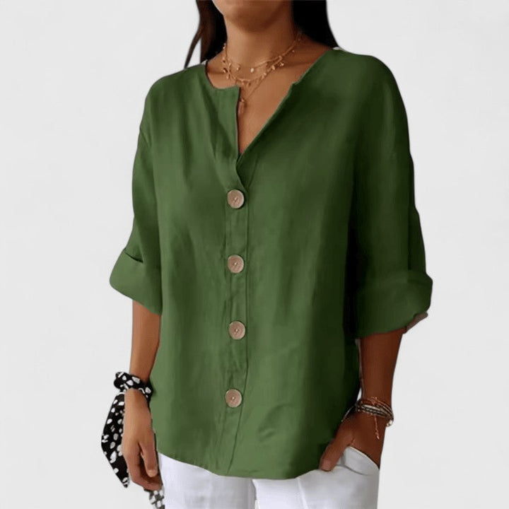 Olivia | Relaxed V-Neck Blouse