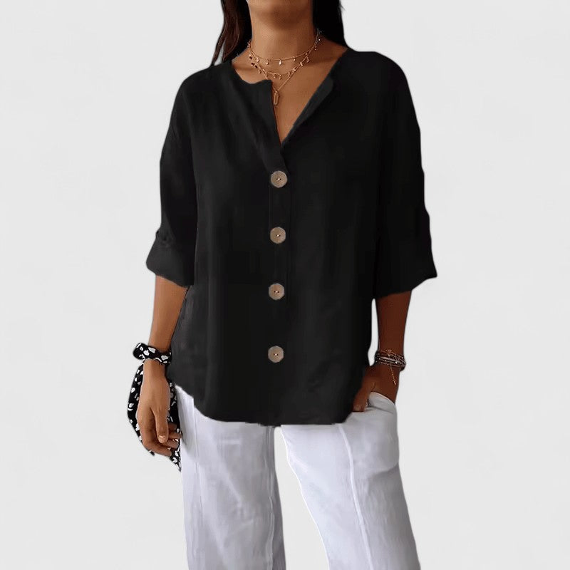 Olivia | Relaxed V-Neck Blouse