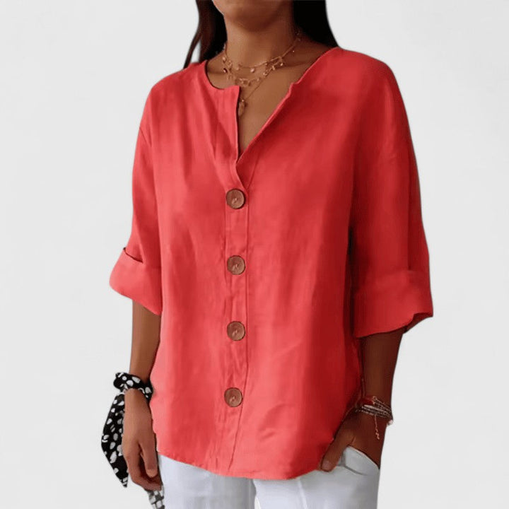 Olivia | Relaxed V-Neck Blouse