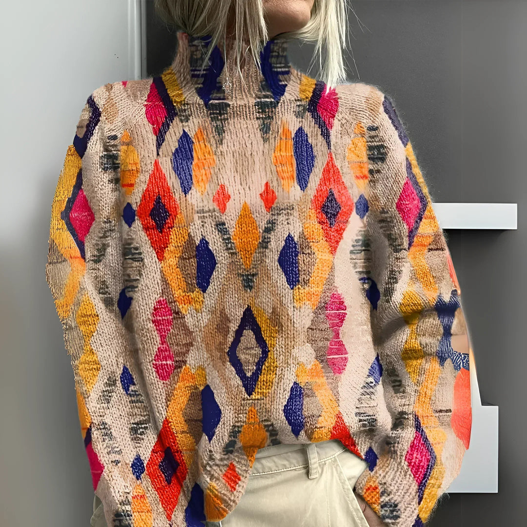 Liora | Geometric Knit Sweater