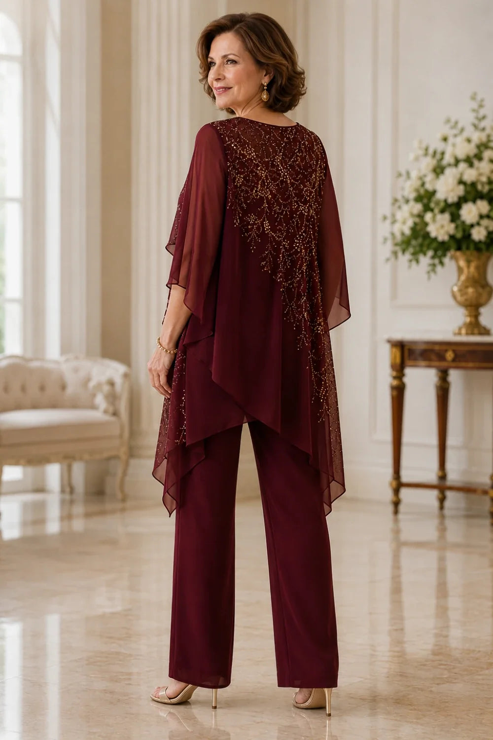 Clara | Chiffon Overlay Suit