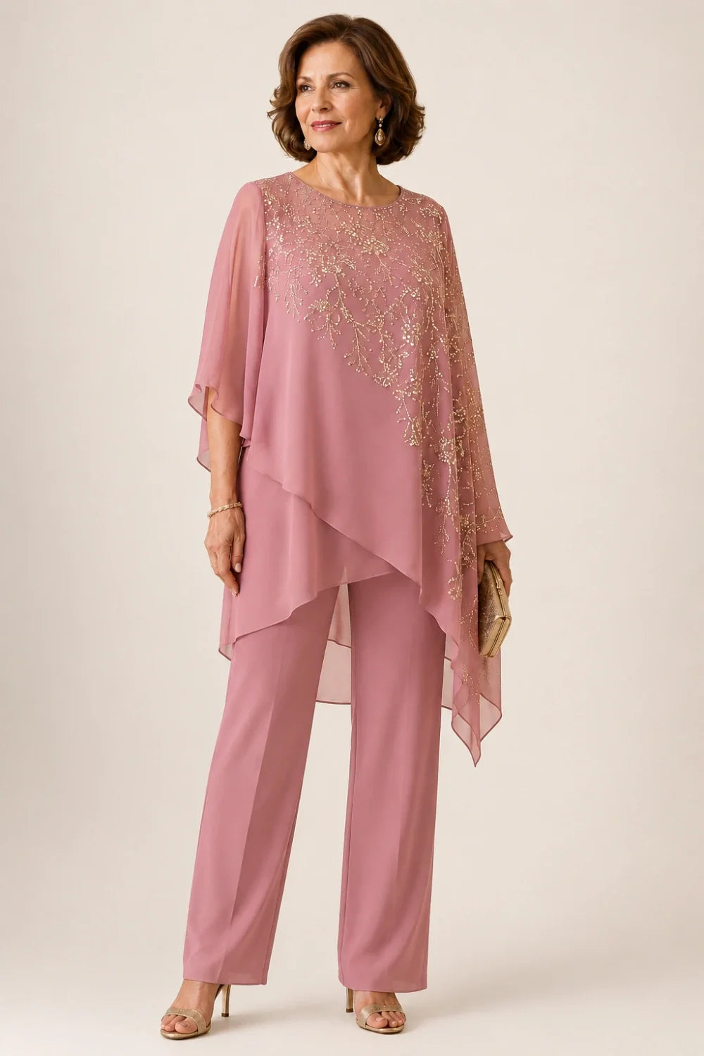Clara | Chiffon Overlay Suit
