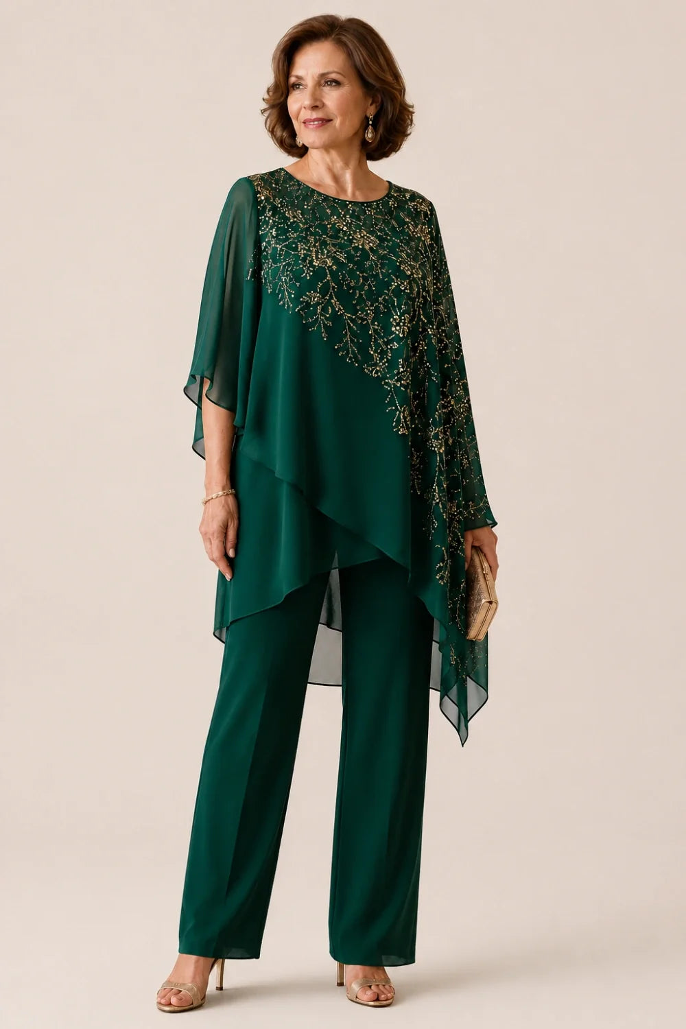Clara | Chiffon Overlay Suit