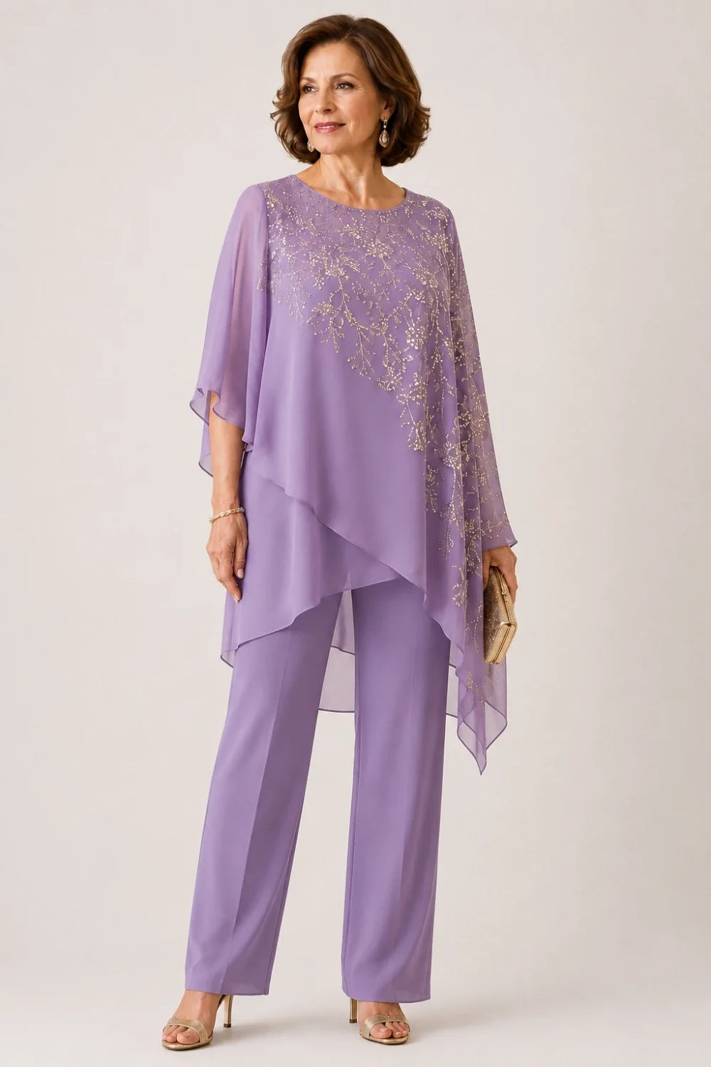 Clara | Chiffon Overlay Suit