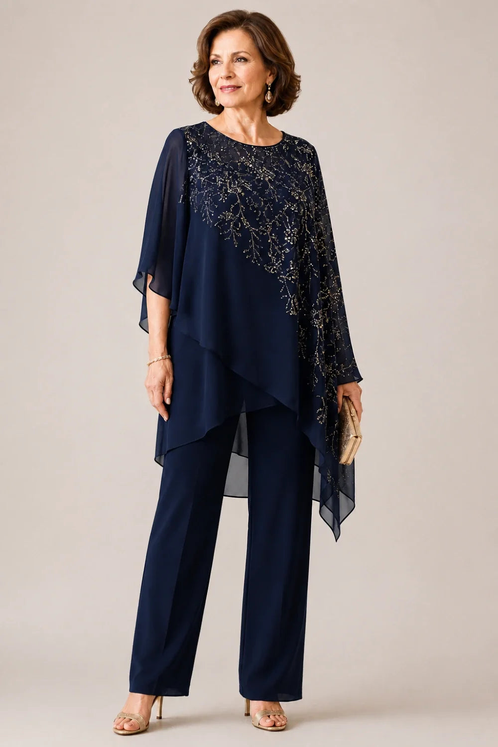 Clara | Chiffon Overlay Suit