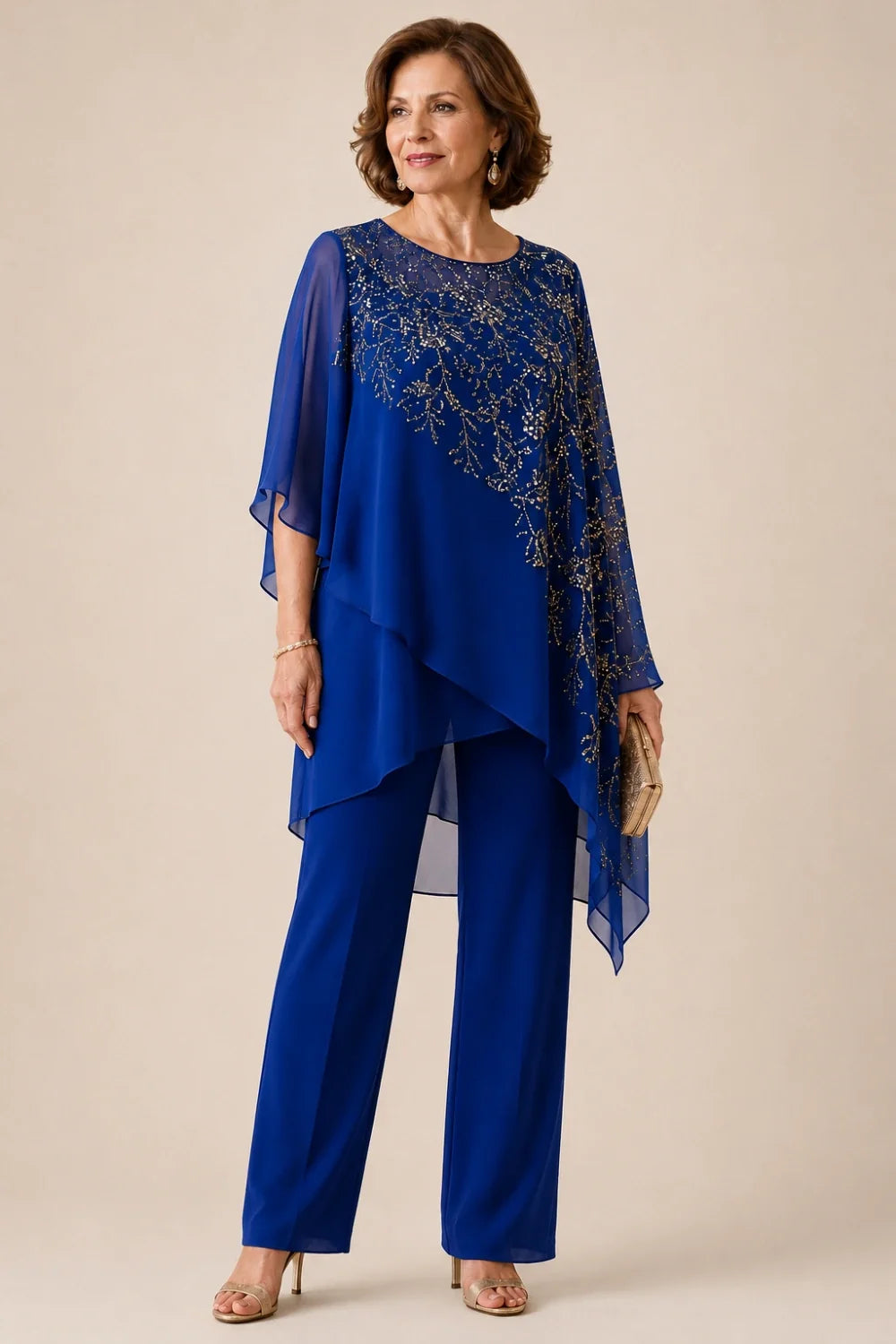Clara | Chiffon Overlay Suit