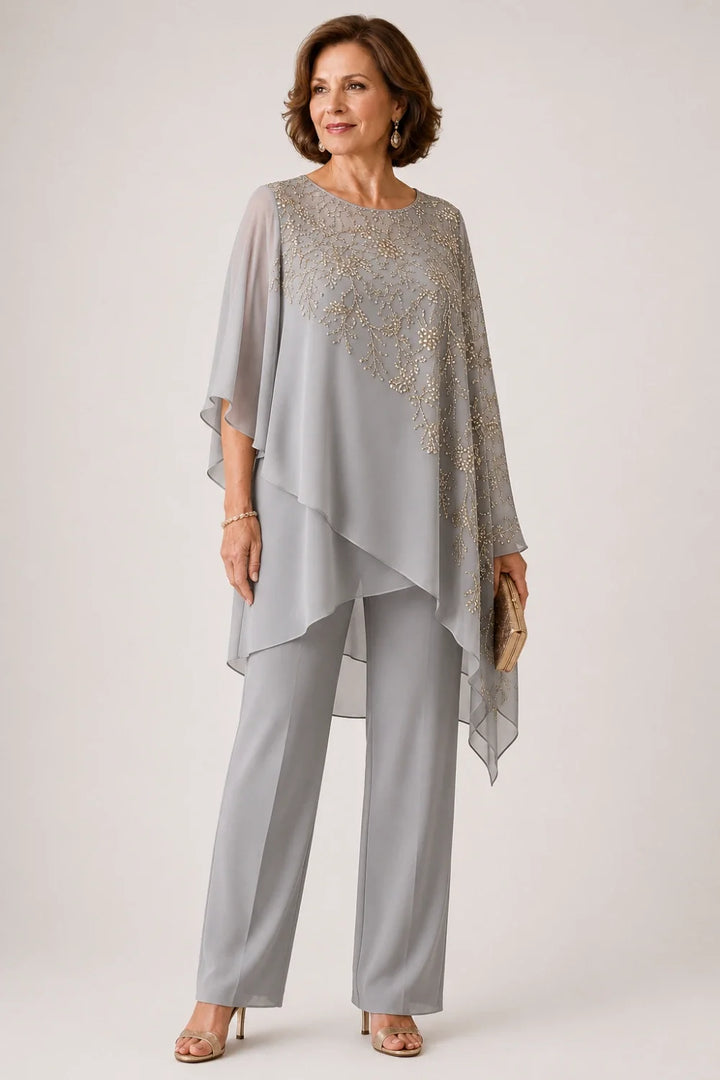 Clara | Chiffon Overlay Suit