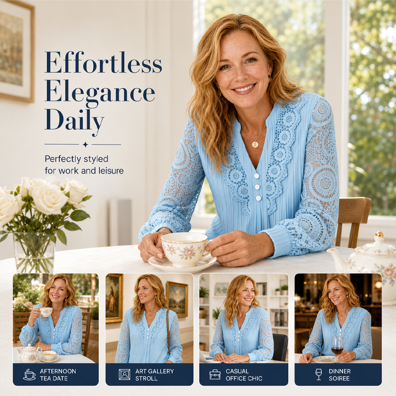 Sabrina | Lace V-Neck Top