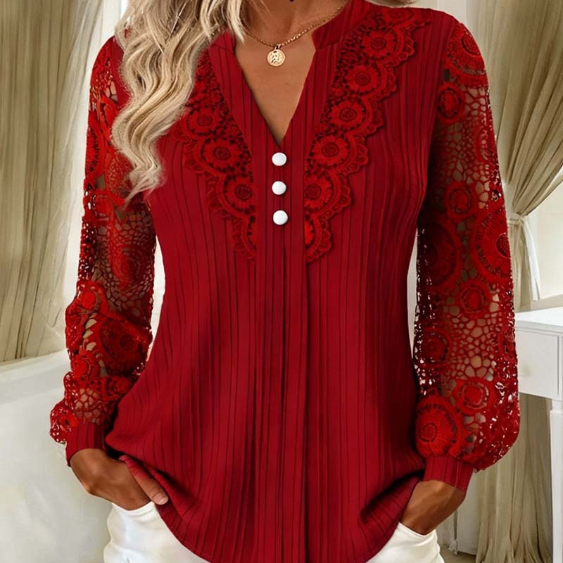 Sabrina | Lace V-Neck Top