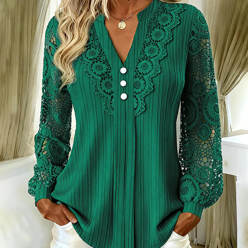 Sabrina | Lace V-Neck Top