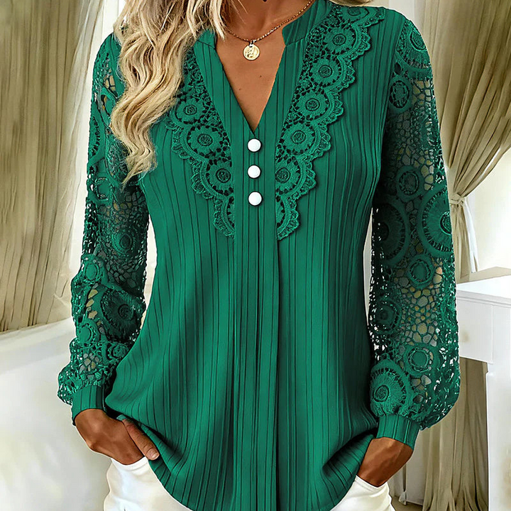 Sabrina | Lace V-Neck Top