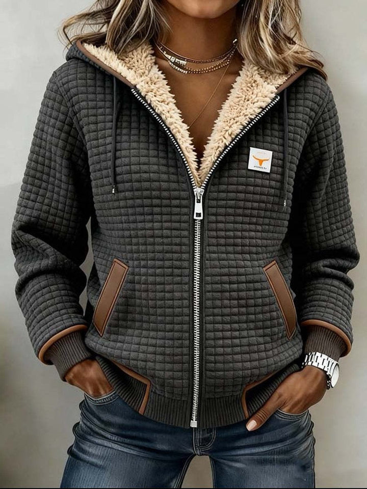 Penelope | Sherpa-Lined Quilted Hooded Jacket