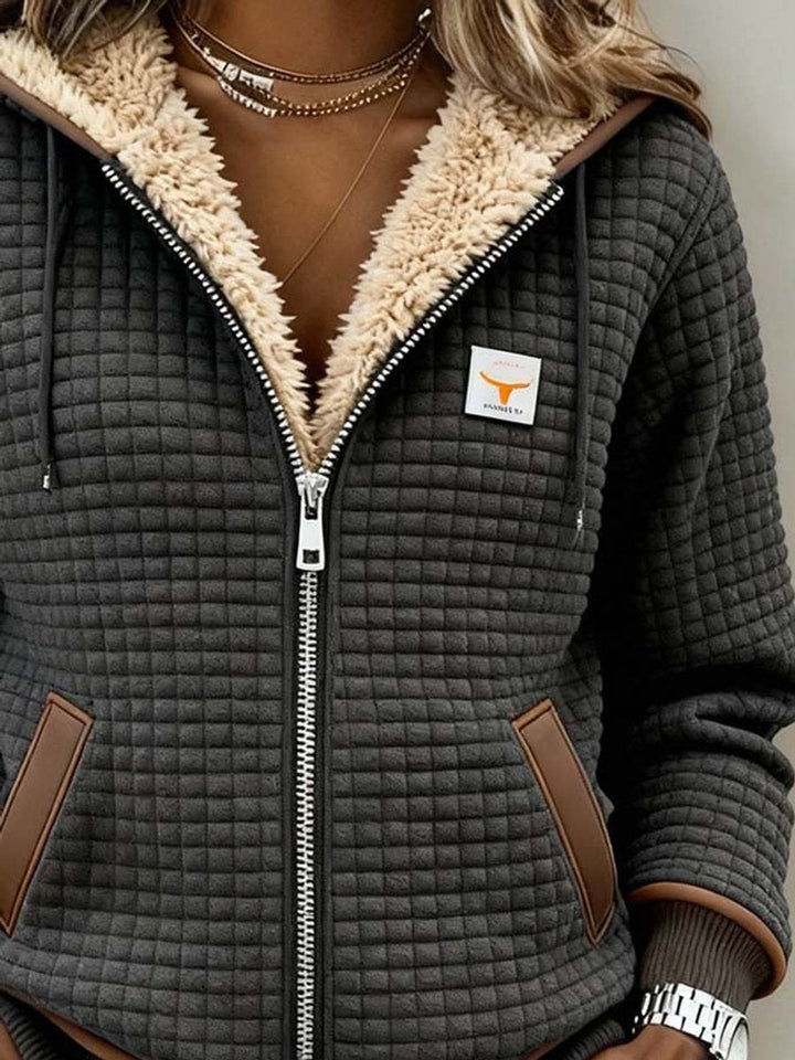 Penelope | Sherpa-Lined Quilted Hooded Jacket