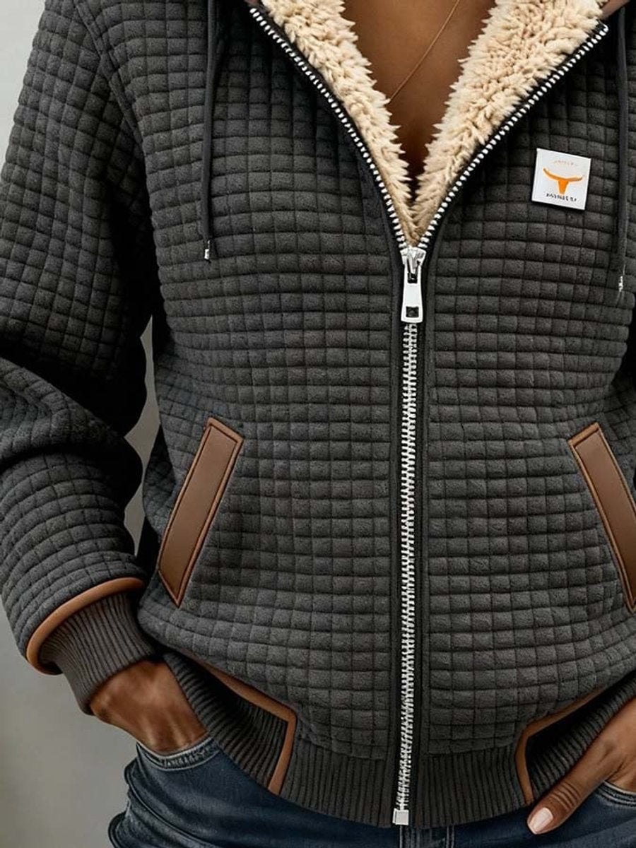 Penelope | Sherpa-Lined Quilted Hooded Jacket